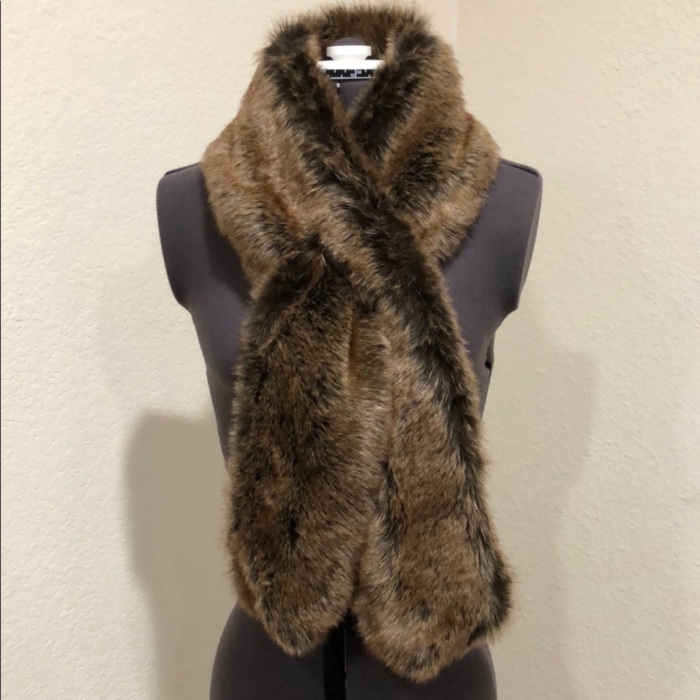 Restoration Hardware Faux Fur Scarf Wrap